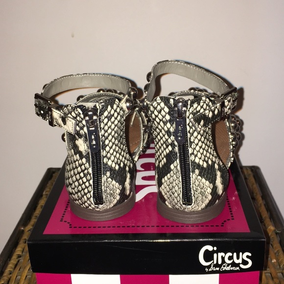 Well Blow Suggested Retail Price Sam Edelman Carla Snake Print Sandals - Picture 6 of 9
